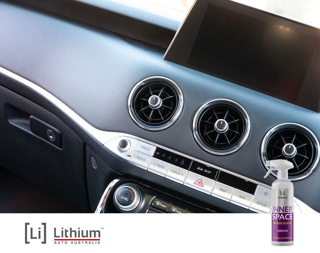 Lithium Inner Space - Interior Detailer, Conditioner, and Protectant. Revives Interiors and Keeps Them Looking New - Natural Appearance, UV